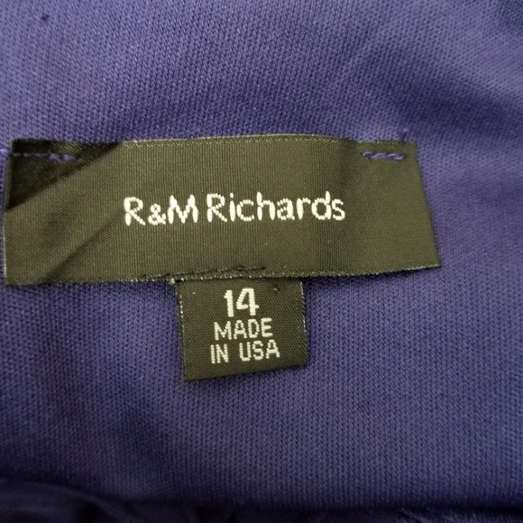 R&M Richards 14 Purple Sleeveless Midi Dress - Picture 7 of 7